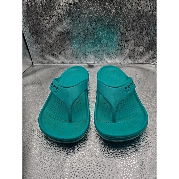 CROCS Classic II Flip Flop Thong Sandals Green Size W8/M6 - Picture 2 of 5